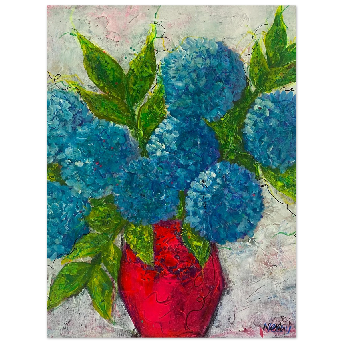 Blue Boy - Acrylic Painting Home Decor - Netty Paints