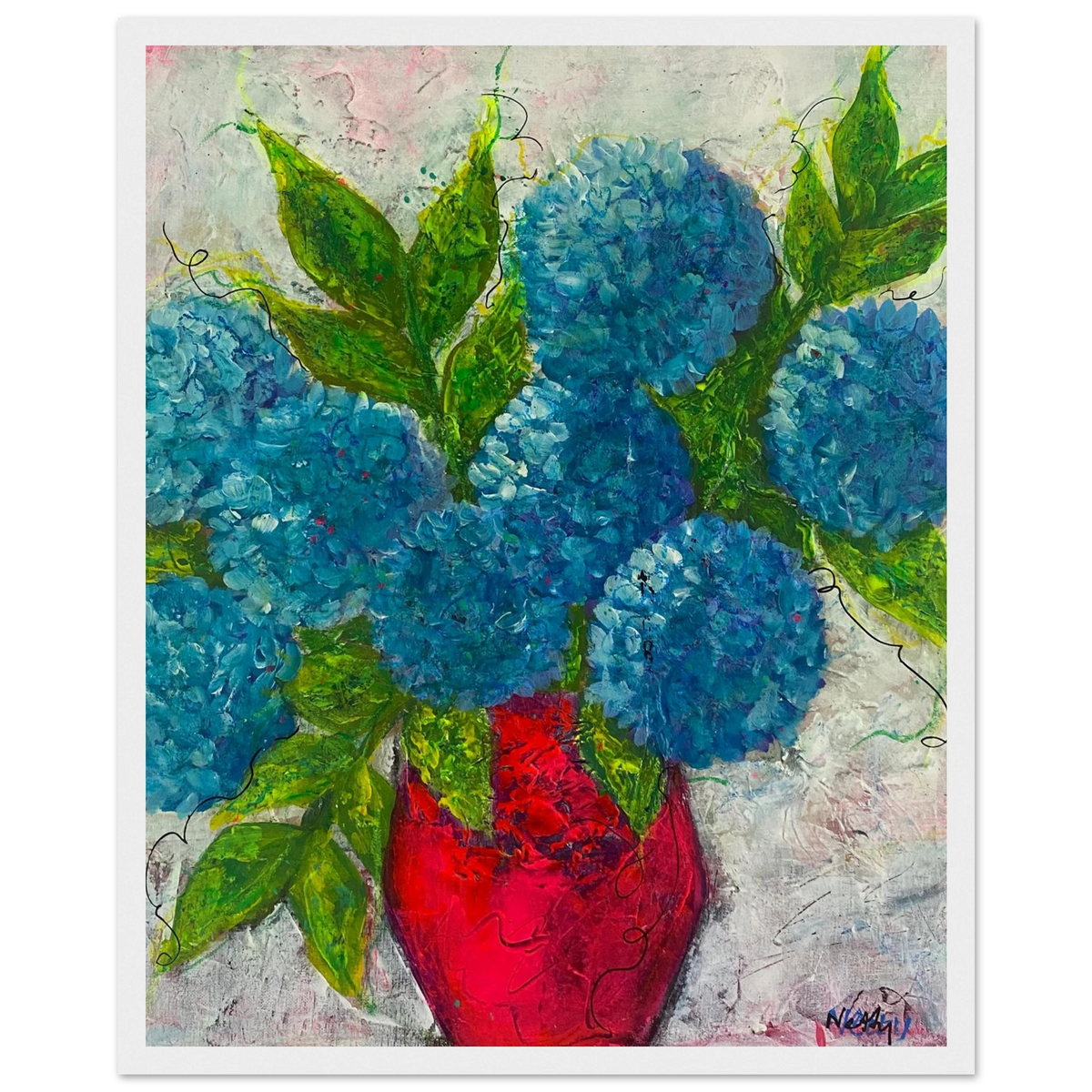 Blue Boy - Acrylic Painting Home Decor - Netty Paints