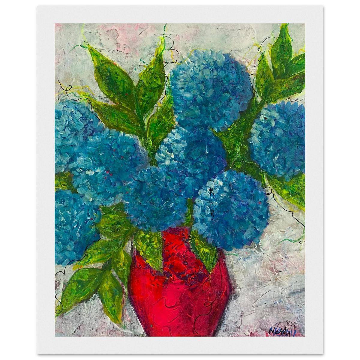 Blue Boy - Acrylic Painting Home Decor - Netty Paints