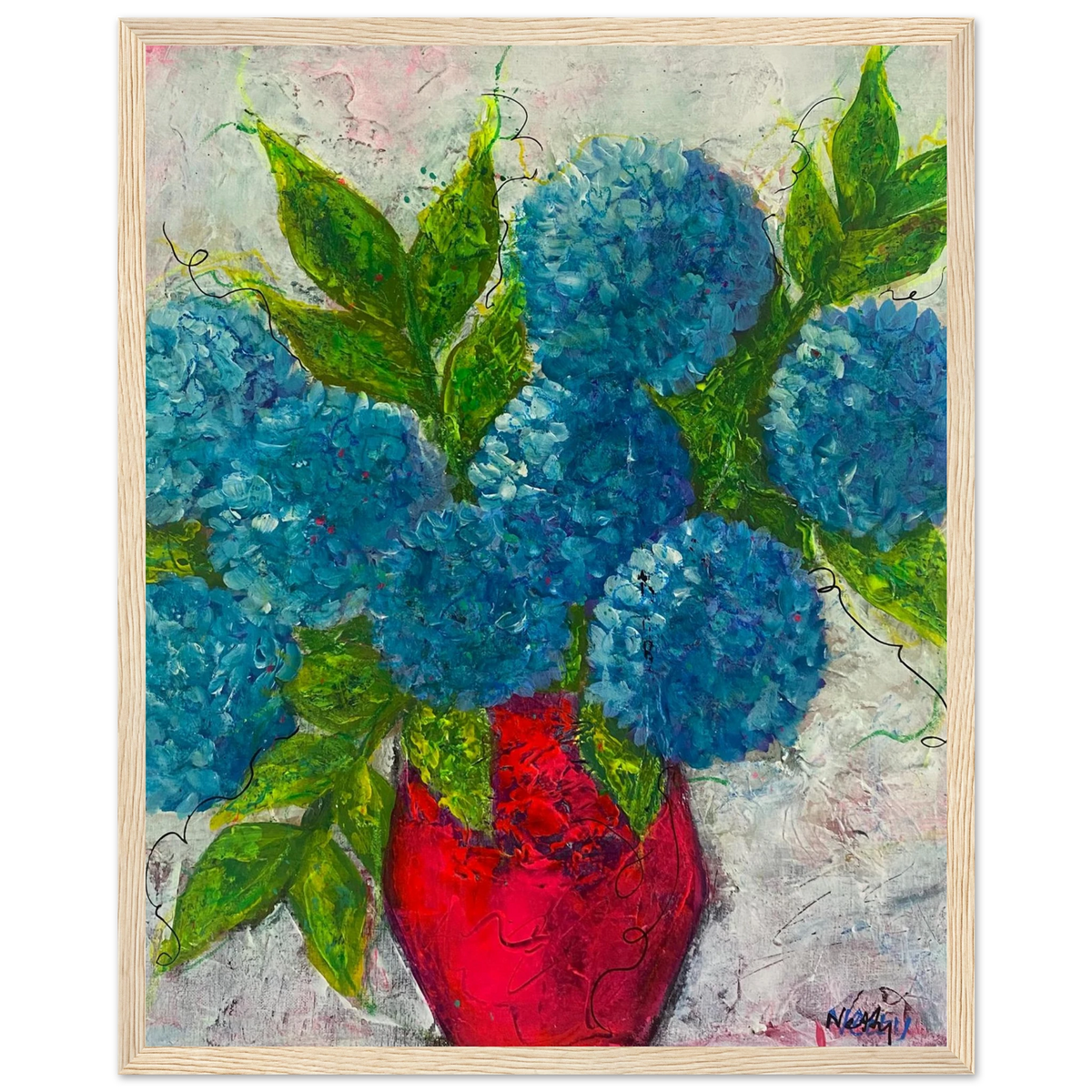 Blue Boy - Acrylic Painting Home Decor - Netty Paints