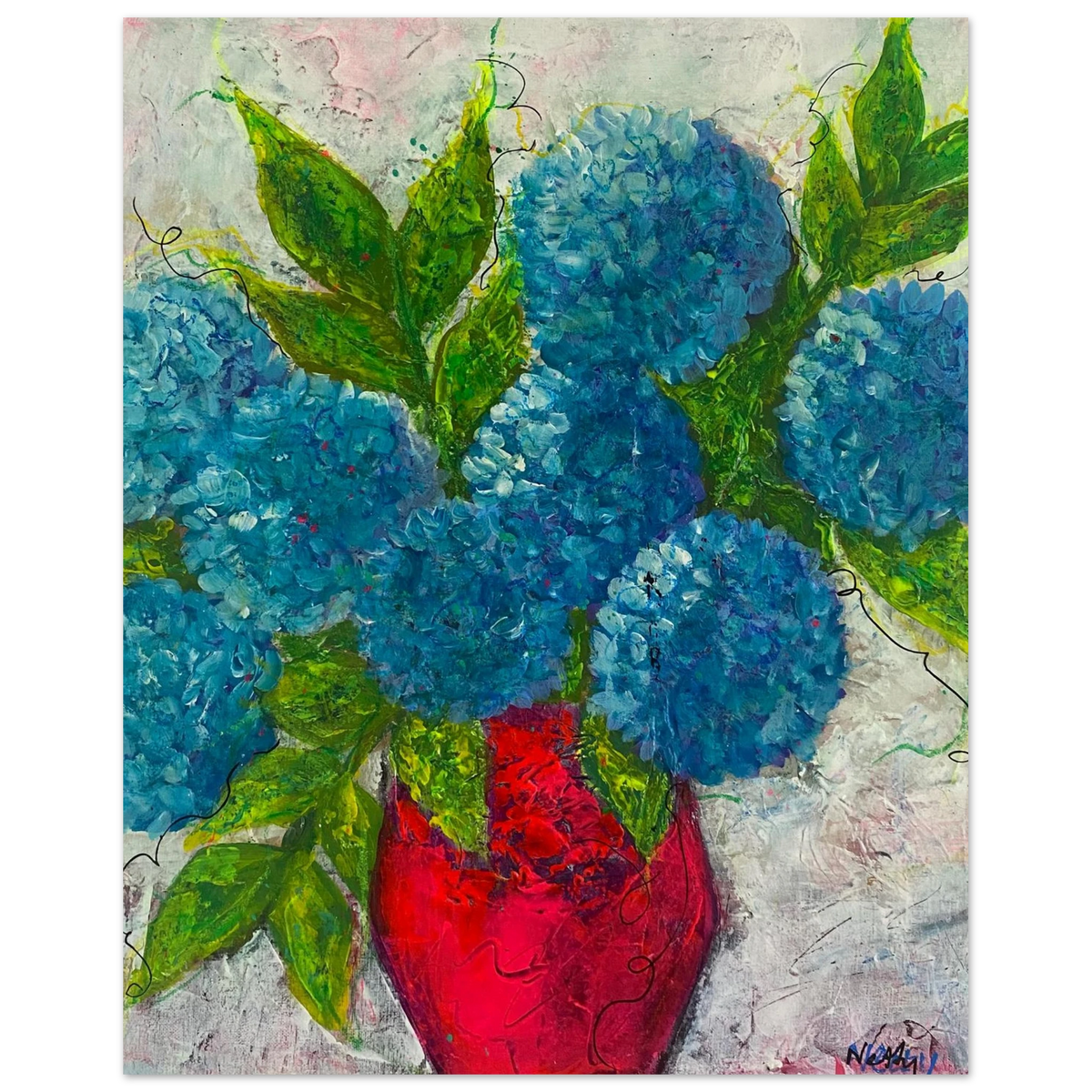 Blue Boy - Acrylic Painting Home Decor - Netty Paints