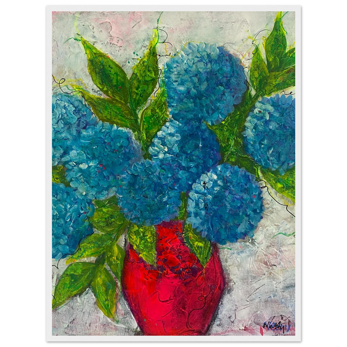 Blue Boy - Acrylic Painting Home Decor - Netty Paints